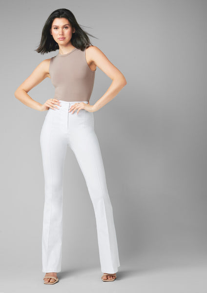 High Waist White Flare Pants, Pants for Women, Office Meeting Pants, White  Formal Pants, Trousers Women 