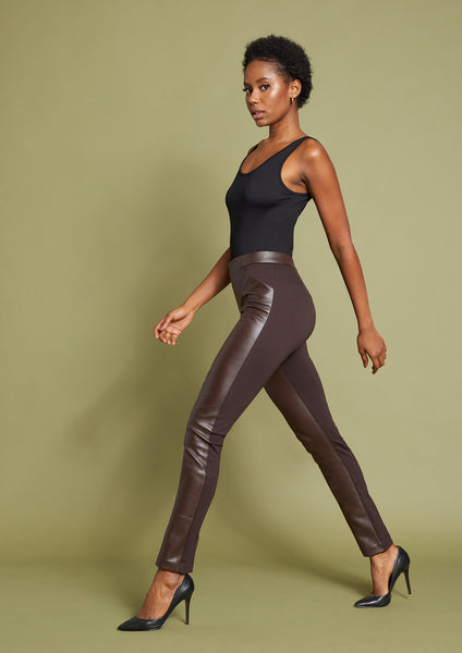 Women's Brown Leather & Faux Leather Pants & Leggings