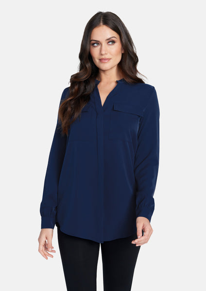 Tall Classic Button Up Blouse | Alloy Apparel